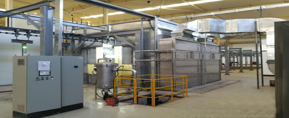 2018年为卡特彼勒帕金斯工厂建造的发动机喷漆生产线