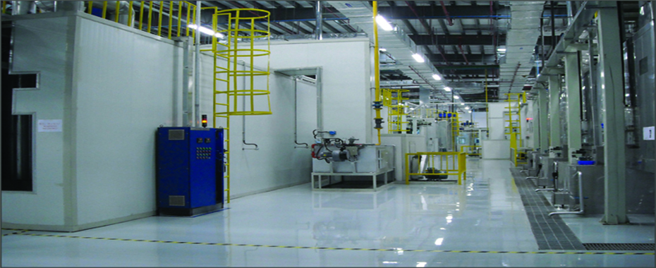 2013年为卡特彼勒无锡变速箱工厂建造的变速器及桥类件喷涂生产线